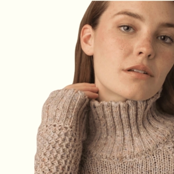 NWT PrAna Wool Blend Ibid Tunic Mock Sweater Oversized Wool Silk Blend - Picture 2 of 6